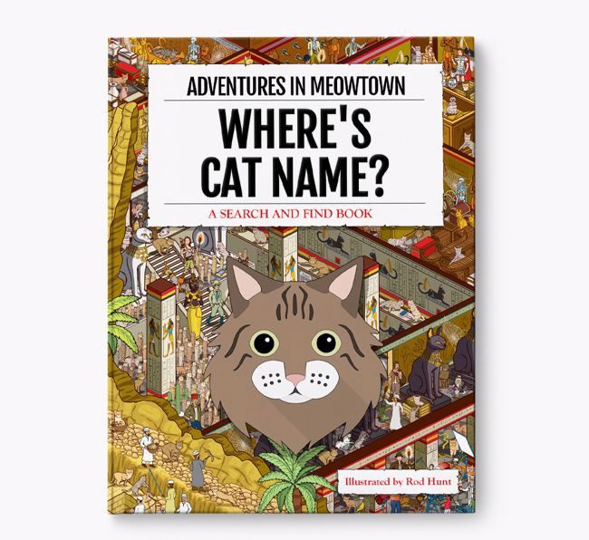 Personalised Where's {dogsName} Book: Adventures In Meowtown